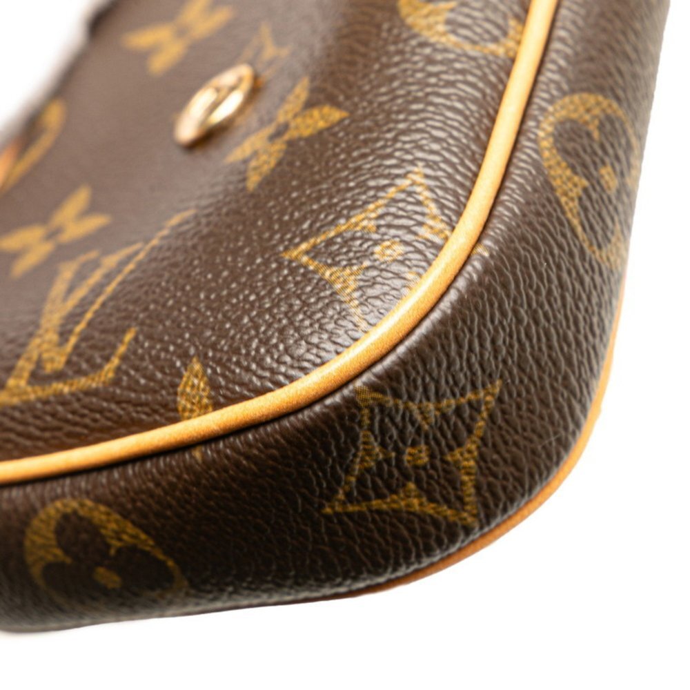 LOUIS VUITTON Authentic Brown Monogram Leather Pochette Shoulder Bag - Picture 4 of 9